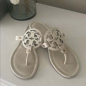 Tory Burch White Miller Cutout Sandals 9.5
